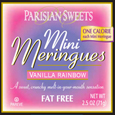 Barry's Bakery Parisian Sweets Mini Peaks 2.5 oz Rainbow Vanilla 